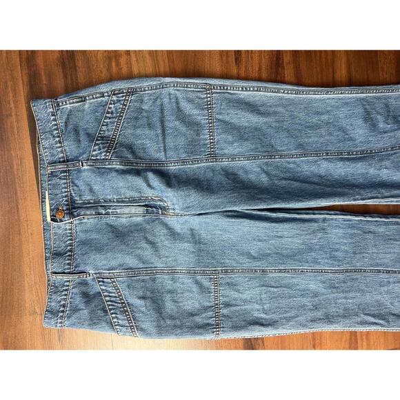 Madewell High Rise Wide Leg Jeans Size 31 Front Seam Denim 12" Rise - Picture 5 of 5